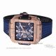 AAA replica BBF factory Hublot Big Bang square hollow rose gold case rubber strap watch (5)_th.jpg